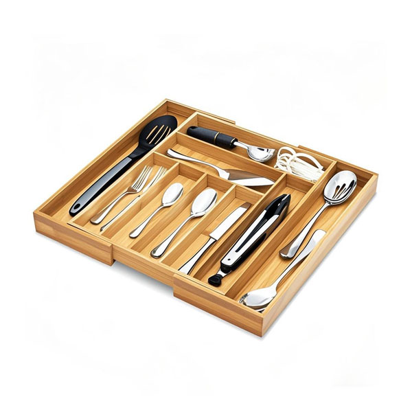 Bamboo Expandable Drawer Organizer