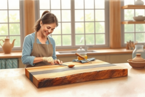 How do you seal wood for a cutting board?