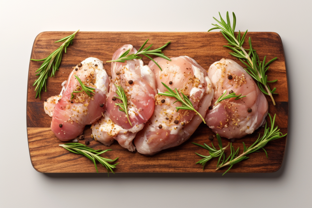 wooden cutting board for raw meat