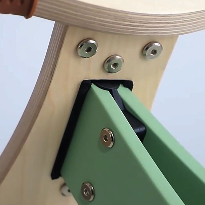 A detailed view of the layers of multi-laminate birch plywood