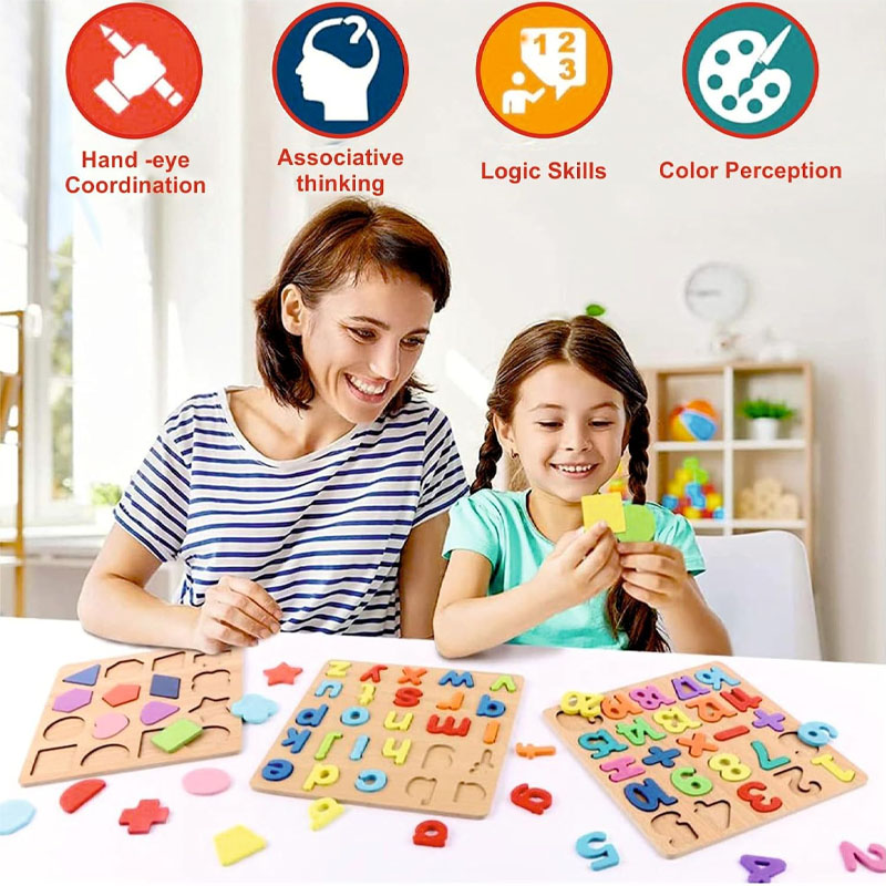 A simple, uncluttered shelf with a few select wooden Montessori toys