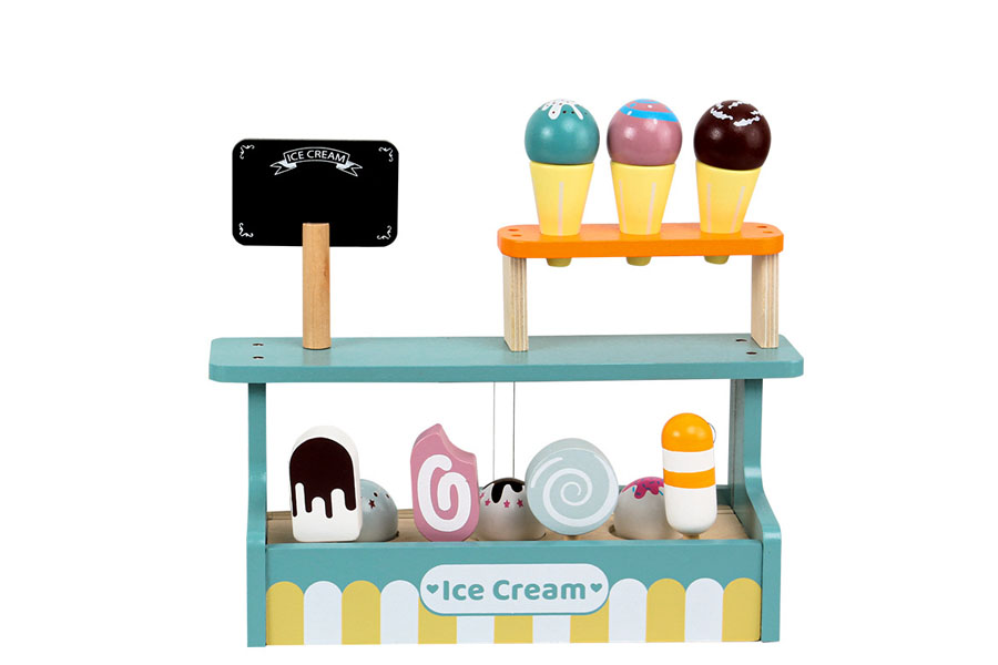 A wooden apple toy shown next to a cracked and crushed plastic apple toy